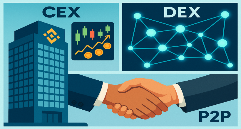 CEX vs DEX vs P2P: Which Crypto Exchange Is Best?